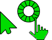 Black Hackneyed Cursors cursor preview