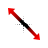 Red Cursor (Black) (Diagnoal Resize 1) cursor