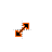 Black-n-Orange Diagonal Resize 2 cursor