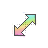 Transparent Rainbow Diagonal 2  cursor