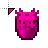 Radioactive Hot Pink Axolotl Bucket Minecraft cursor