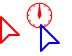 red outline Cursors preview