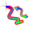 Wavy colour cursor diangoal resize 1 cursor