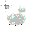 Nube gris azul lloviendo cursor