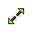 rainbow diagonal resize 1 cursor