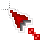 Terraria Red Cursor White Background Diagonal Resize 1 cursor