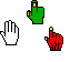 Red Yellow Blue Violet shiny Cursors preview