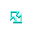 Flashing Neon Aqua and Clear Diagonal Resize 1 cursor