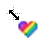 Rainbow Heart Diagonal2 Cursor cursor