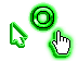 Flashing Neon Green and Black Cursors preview