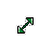 Diagonal Resize 2 Basic Green Ornament cursor