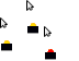 Animated Yellow and Purple Split Arrow Cursors preview