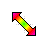 Never-Lost Rainbow 11b (nw-se resize) cursor