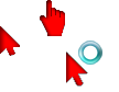 improved shaded red Windows 7 aero Cursors preview