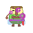 Cadin pixel animated load in background cursor