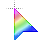 Right Transparent Rainbow animated cursor