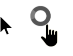 Windows 10 Black-Dark Gray Edit Cursors preview