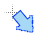Blue diagonal cursor