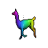 Rainbow Little Llama cursor