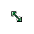 Diagonal Resize 1 Basic Green Ornament cursor
