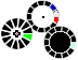 3D Metallic Black Circles Cursors preview