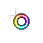 Rainbow Circle Cursor Black Outline cursor