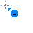Blue smiley face cursor