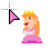Peach Walking cursor