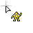 Mario Paint Yellow-Gold Monster cursor