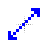 Blue 16-bit diagnoal resize 2 cursor