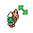 Green Koopa diagonal resize 1 cursor