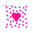 connecting hearts background cursor