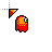 Pac Man Ghost Red Back cursor