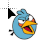 Angry bird blue cursor