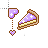 Purple Kawaii Heart Cheesecakes! Cursors preview