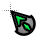 Black and Emerald bg cursor