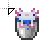 Cyan Axolotl Bucket Minecraft cursor