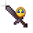 netherite sword and clock cursor