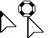 white and black Cursors preview