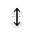 Vertical resize cursor