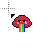 red rainbow cloud cursor