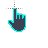 cyan and black 2 cursor