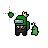 (WIB) Among Us With Crown, Suit, & Slime Pet cursor