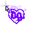 neon purple flame drain gang D&G logo heart bladee cursor