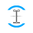 Crescent Circle Trans Blue Cursors preview