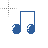 double eighth note navy cursor