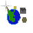 Earth and moons  cursor