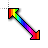 3D Rainbow Diagonal Resize 1 cursor