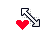 Diagonal Resize 1 Heart cursor