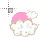 Cloud PINK moon cursor